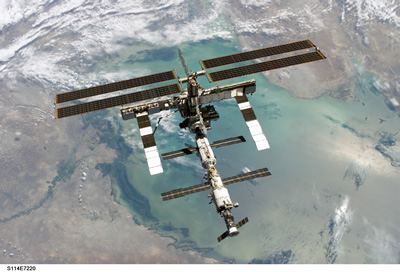 ISS sobre el Caspio
