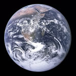 planeta Tierra desde el Apolo 17